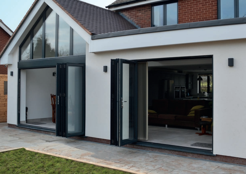 Aluminium bi-folding doors