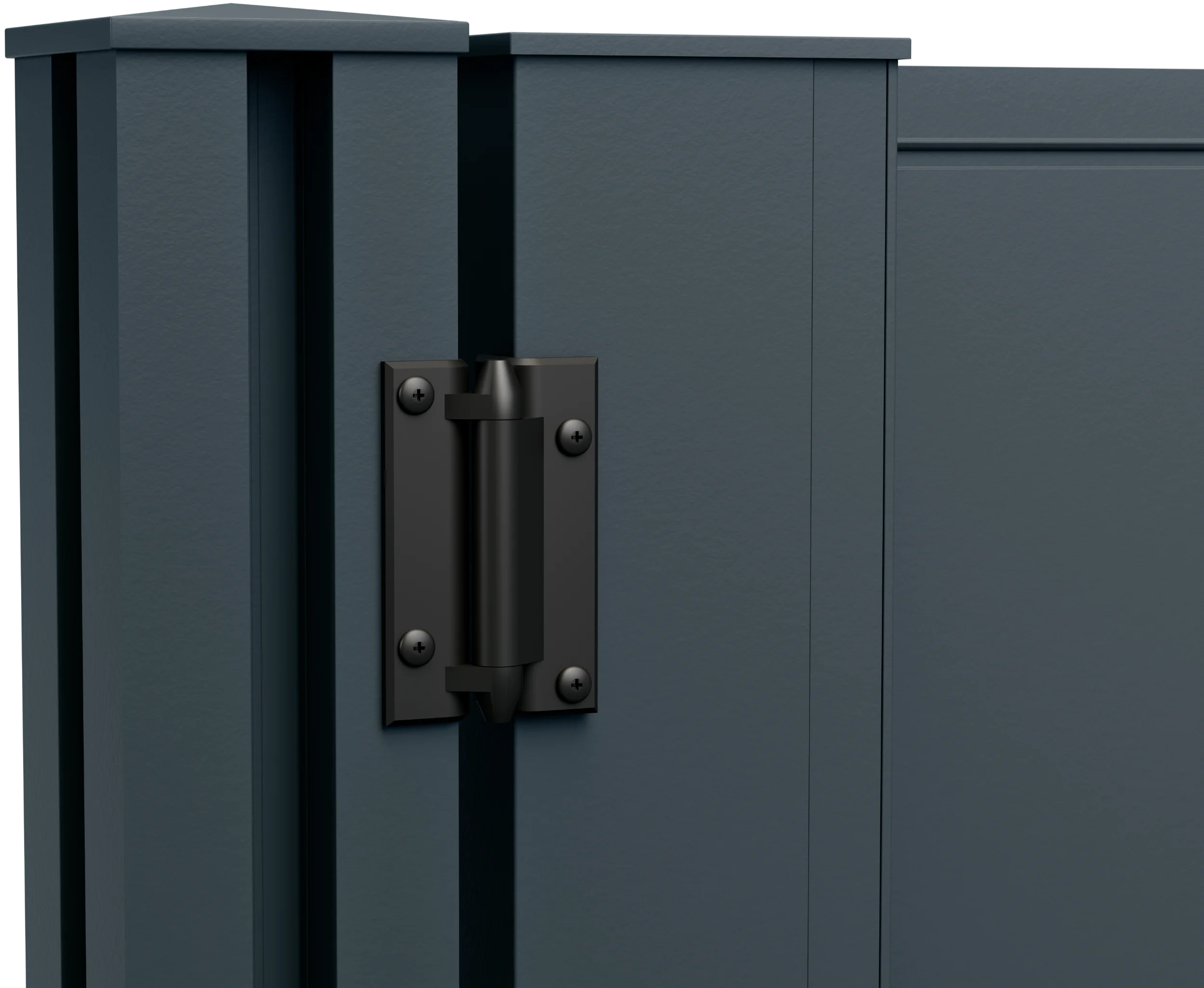 Heavy-duty polymer hinge with stainless-steel internals